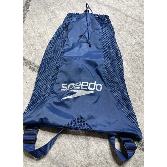 Speedo Unisex Swim Team Backpack / Bag, Blue Ventilated Mesh, Beach pool bag - Picture 1 of 6
